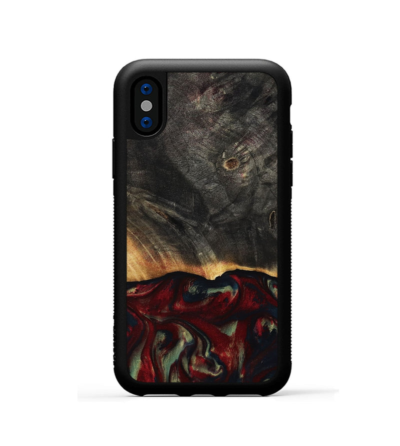 iPhone Xs Wood Phone Case - Millie (Red, 814804)