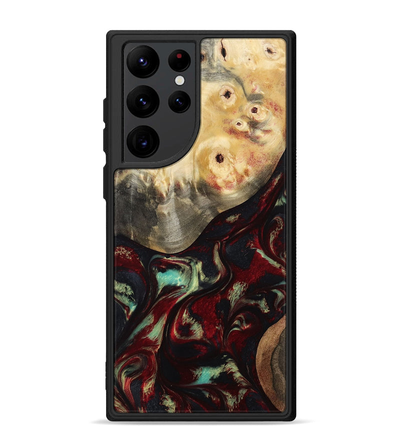 Galaxy S22 Ultra Wood Phone Case - Mariann (Red, 814806)