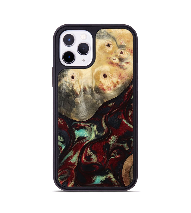 iPhone 11 Pro Wood Phone Case - Mariann (Red, 814806)