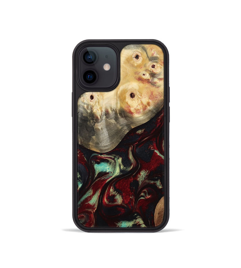 iPhone 12 mini Wood Phone Case - Mariann (Red, 814806)
