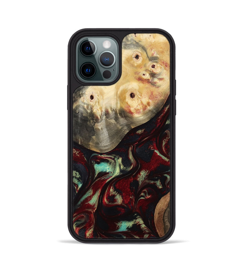 iPhone 12 Pro Wood Phone Case - Mariann (Red, 814806)