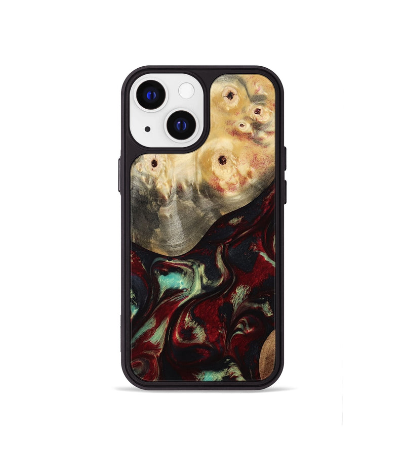 iPhone 13 mini Wood Phone Case - Mariann (Red, 814806)