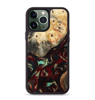 iPhone 13 Pro Max Wood Phone Case - Mariann (Red, 814806)