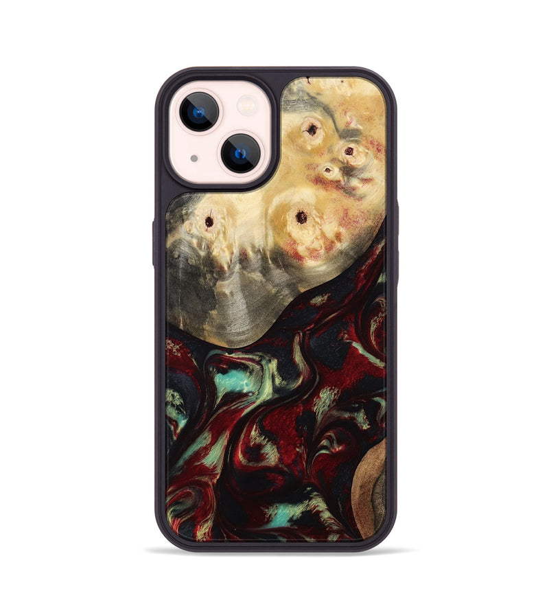 iPhone 14 Wood Phone Case - Mariann (Red, 814806)
