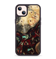 iPhone 14 Plus Wood Phone Case - Mariann (Red, 814806)