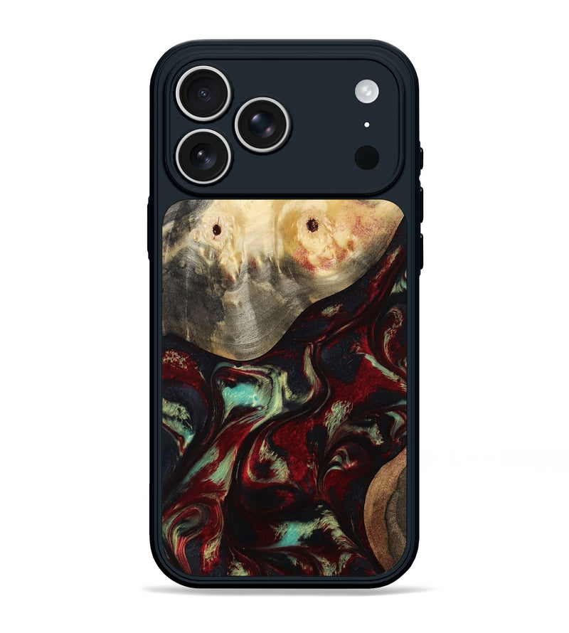 iPhone 17 Pro Max Wood Phone Case - Mariann (Red, 814806)