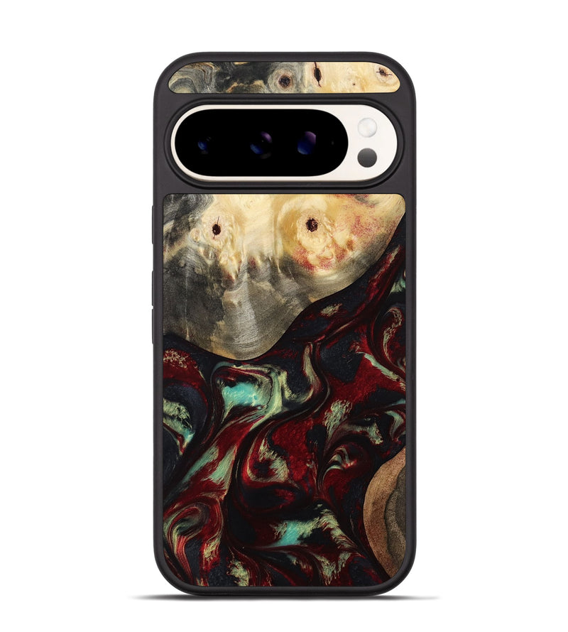 Pixel 9 Wood Phone Case - Mariann (Red, 814806)