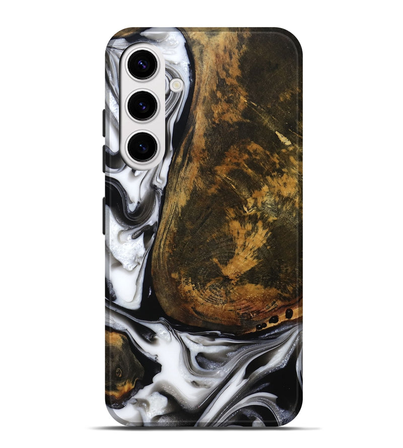 Galaxy S25 Plus Wood Live Edge Phone Case - Brown (Black & White, 814824)