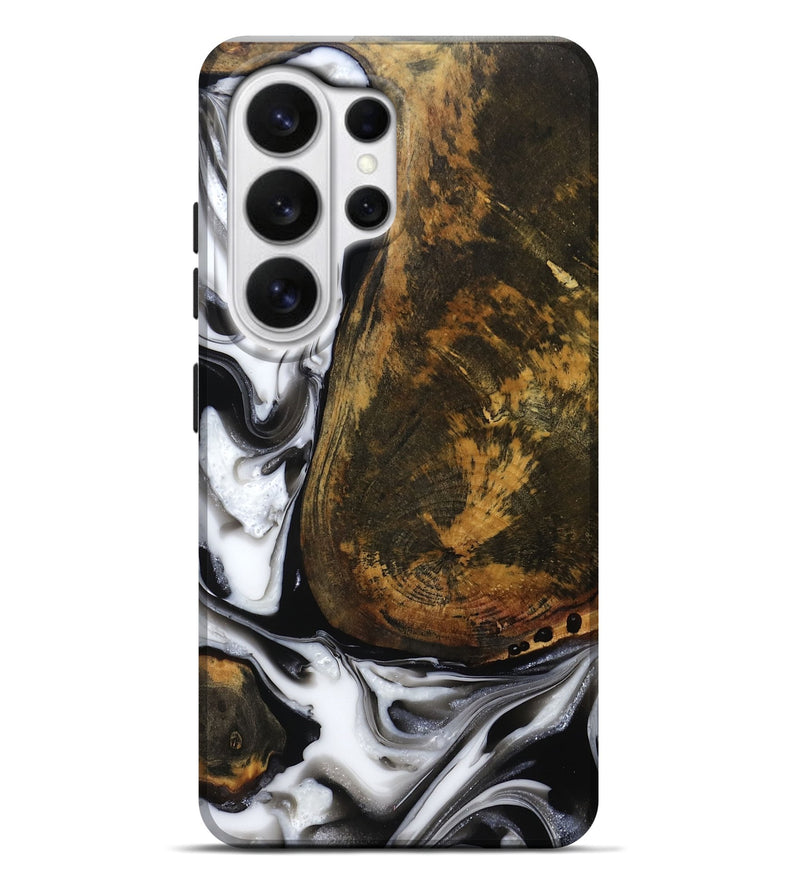 Galaxy S26 Ultra Wood Live Edge Phone Case - Brown (Black & White, 814824)