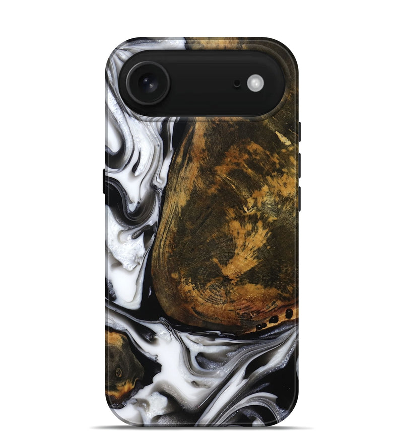 iPhone 17 Air Wood Live Edge Phone Case - Brown (Black & White, 814824)