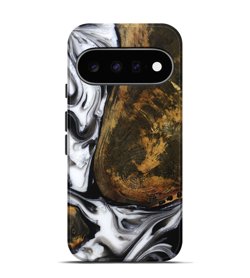 Pixel 11 Wood Live Edge Phone Case - Brown (Black & White, 814824)