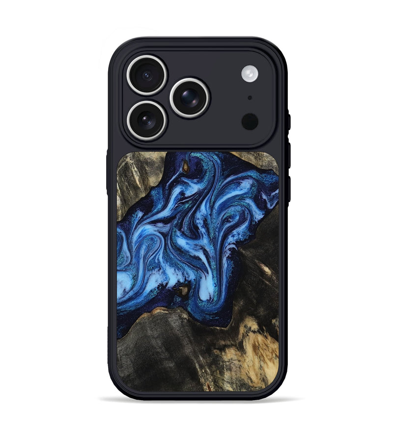 iPhone 17 Pro Wood Phone Case - Ina (Blue, 814857)