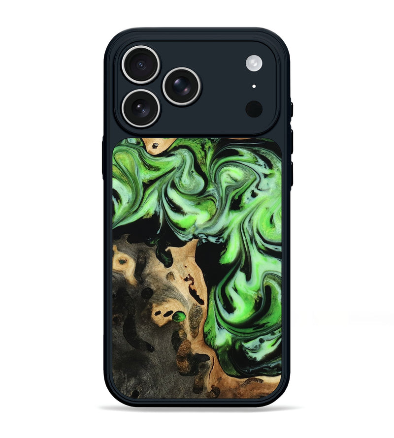 iPhone 17 Pro Max Wood Phone Case - Micaela (Green, 814860)