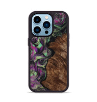 iPhone 14 Pro Wood Phone Case - Keaton (Purple, 814862)