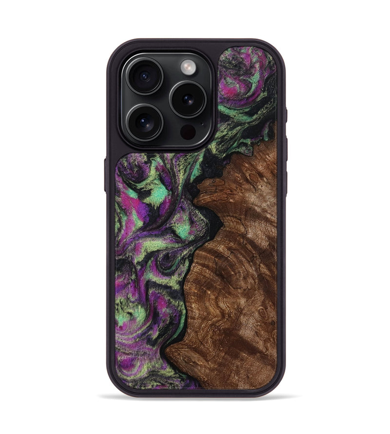 iPhone 15 Pro Wood Phone Case - Keaton (Purple, 814862)