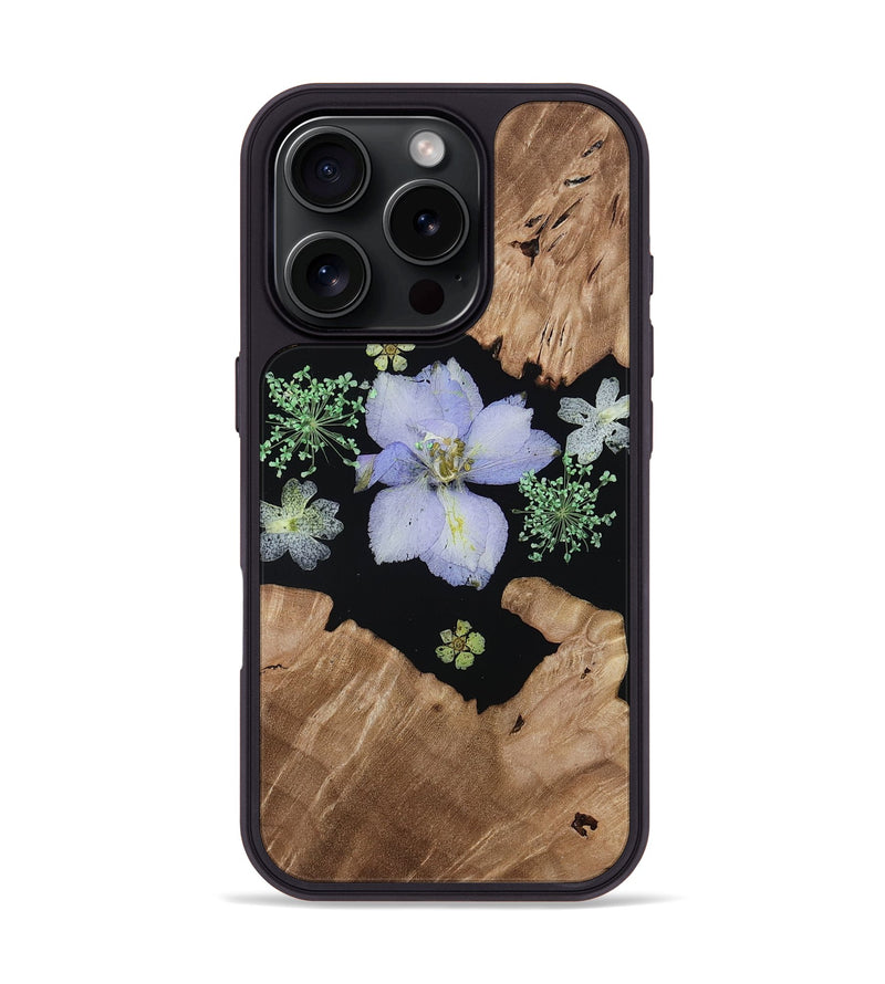 iPhone 16 Pro Wood Phone Case - Memphis (Bloom, 814961)