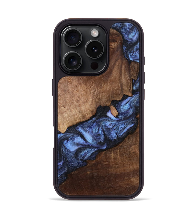 iPhone 16 Pro Wood Phone Case - Lisbeth (Blue, 815200)
