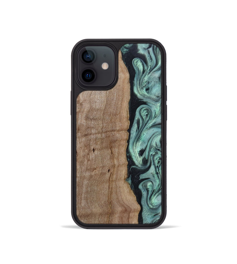 iPhone 12 mini Wood Phone Case - Julio (Green, 815206)