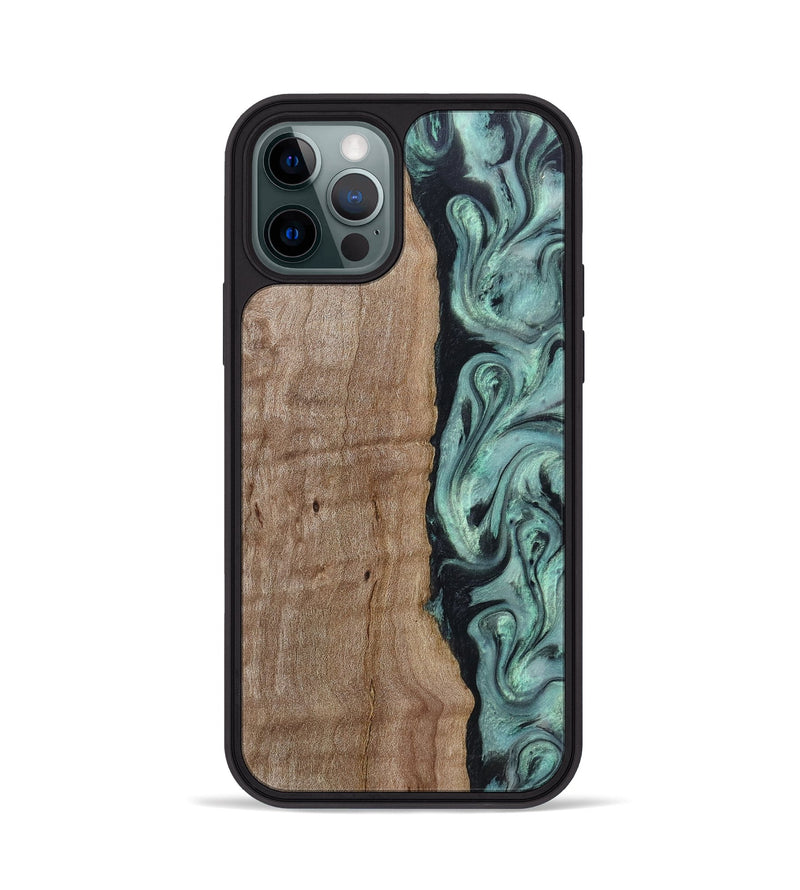iPhone 12 Pro Wood Phone Case - Julio (Green, 815206)