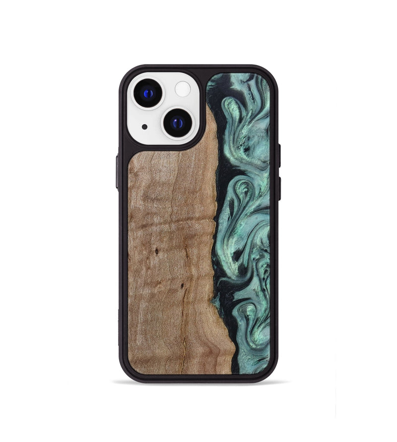 iPhone 13 mini Wood Phone Case - Julio (Green, 815206)