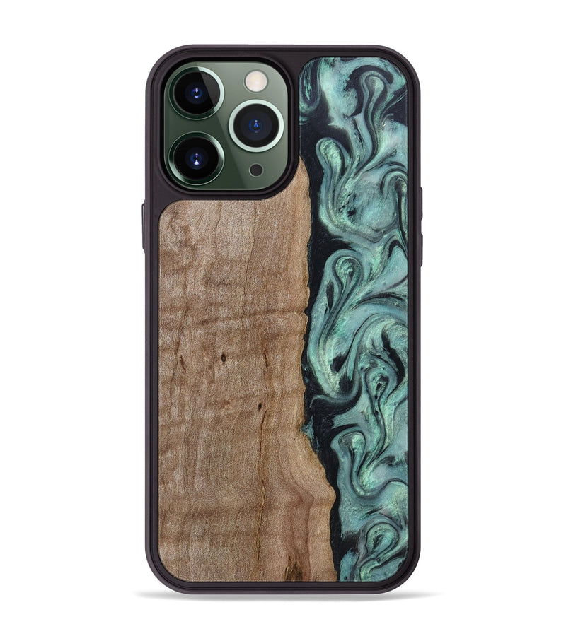 iPhone 13 Pro Max Wood Phone Case - Julio (Green, 815206)