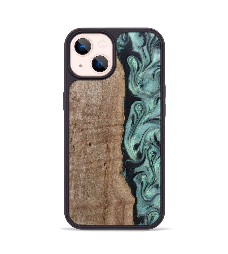 iPhone 14 Wood Phone Case - Julio (Green, 815206)