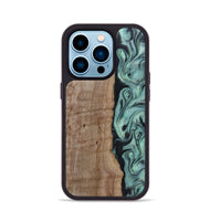 iPhone 14 Pro Wood Phone Case - Julio (Green, 815206)