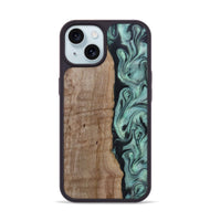 iPhone 15 Wood Phone Case - Julio (Green, 815206)