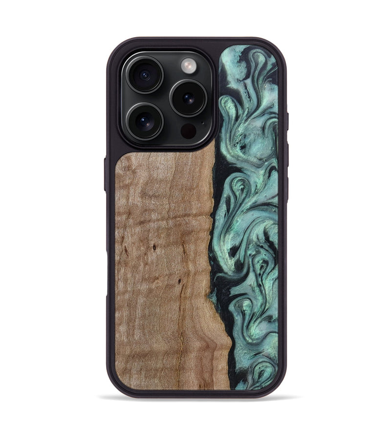 iPhone 16 Pro Wood Phone Case - Julio (Green, 815206)