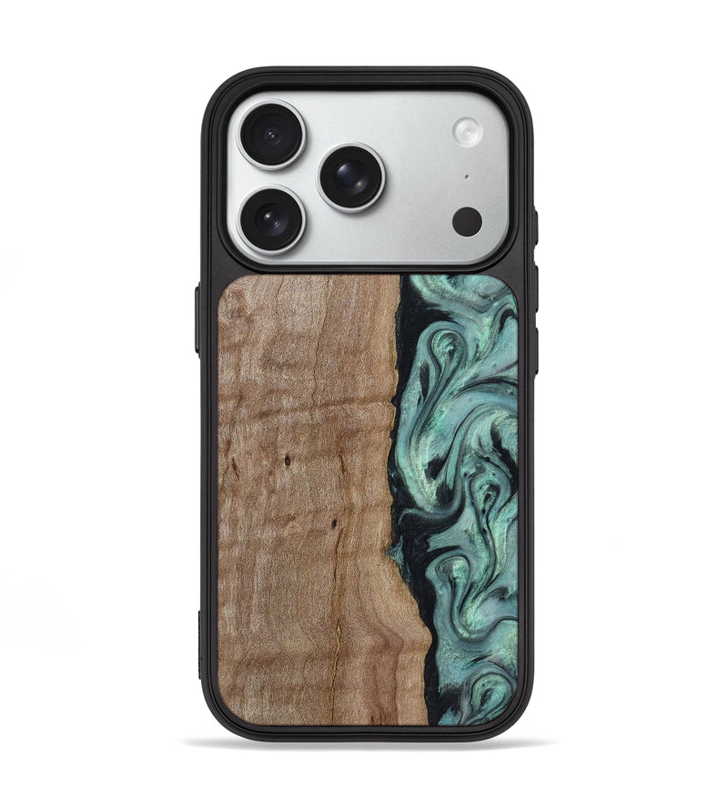 iPhone 18 Pro Wood Phone Case - Julio (Green, 815206)