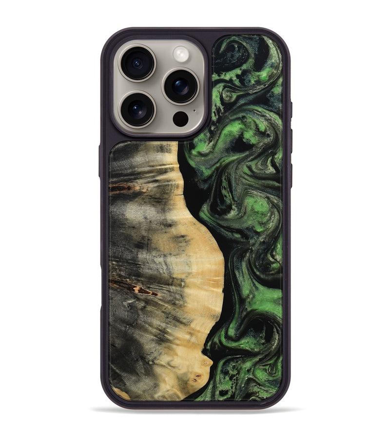 iPhone 16 Pro Max Wood Phone Case - Doyle (Green, 815208)