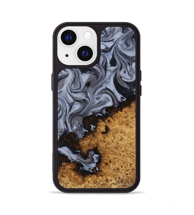 iPhone 13 Wood Phone Case - Kathlyn (Black & White, 815216)