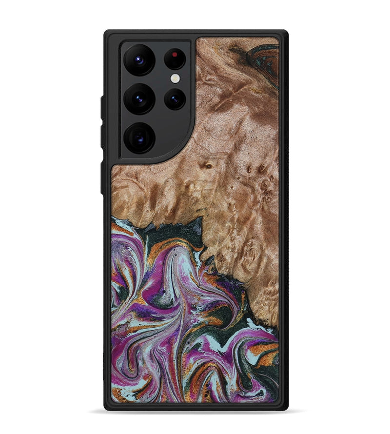 Galaxy S22 Ultra Wood Phone Case - Britney (Green, 815222)