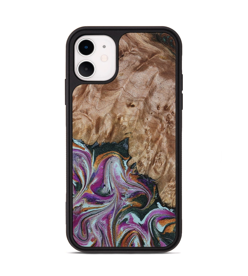 iPhone 11 Wood Phone Case - Britney (Green, 815222)