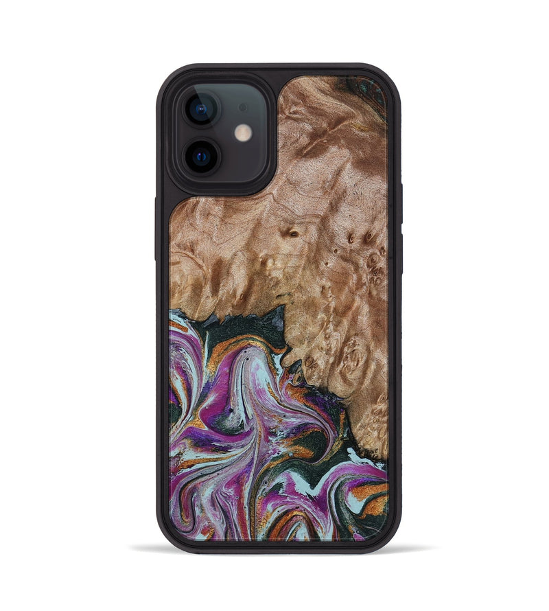 iPhone 12 Wood Phone Case - Britney (Green, 815222)