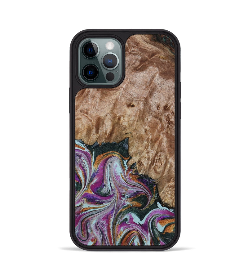 iPhone 12 Pro Wood Phone Case - Britney (Green, 815222)