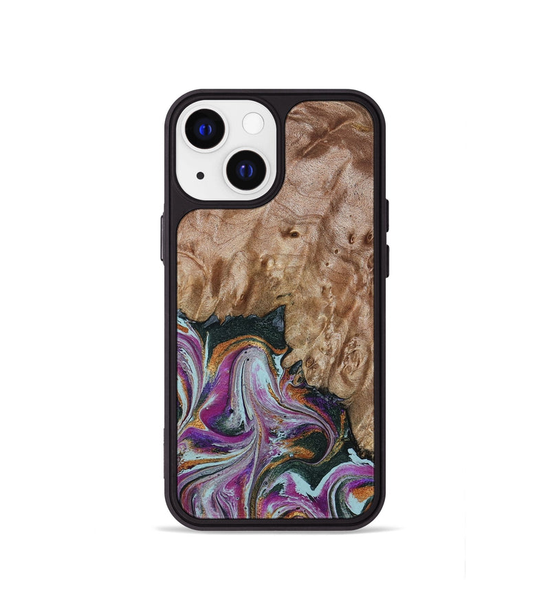 iPhone 13 mini Wood Phone Case - Britney (Green, 815222)