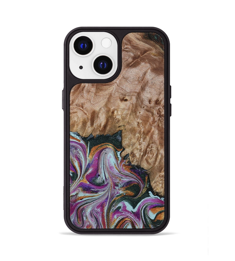 iPhone 13 Wood Phone Case - Britney (Green, 815222)