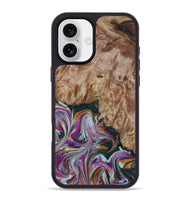 iPhone 16 Plus Wood Phone Case - Britney (Green, 815222)