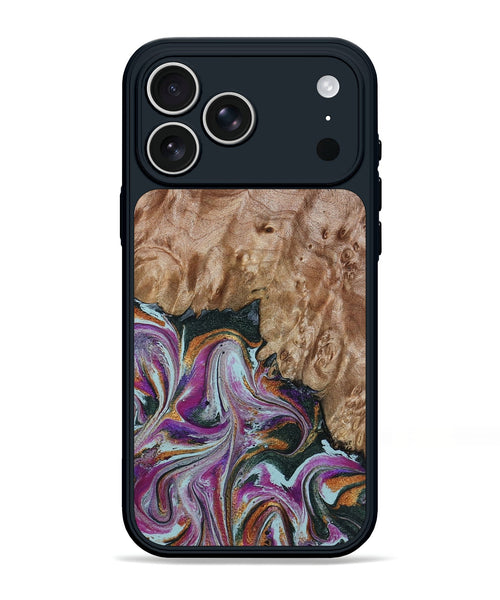 iPhone 17 Pro Max Wood Phone Case - Britney (Green, 815222)