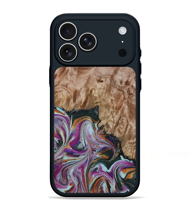 iPhone 17 Pro Max Wood Phone Case - Britney (Green, 815222)