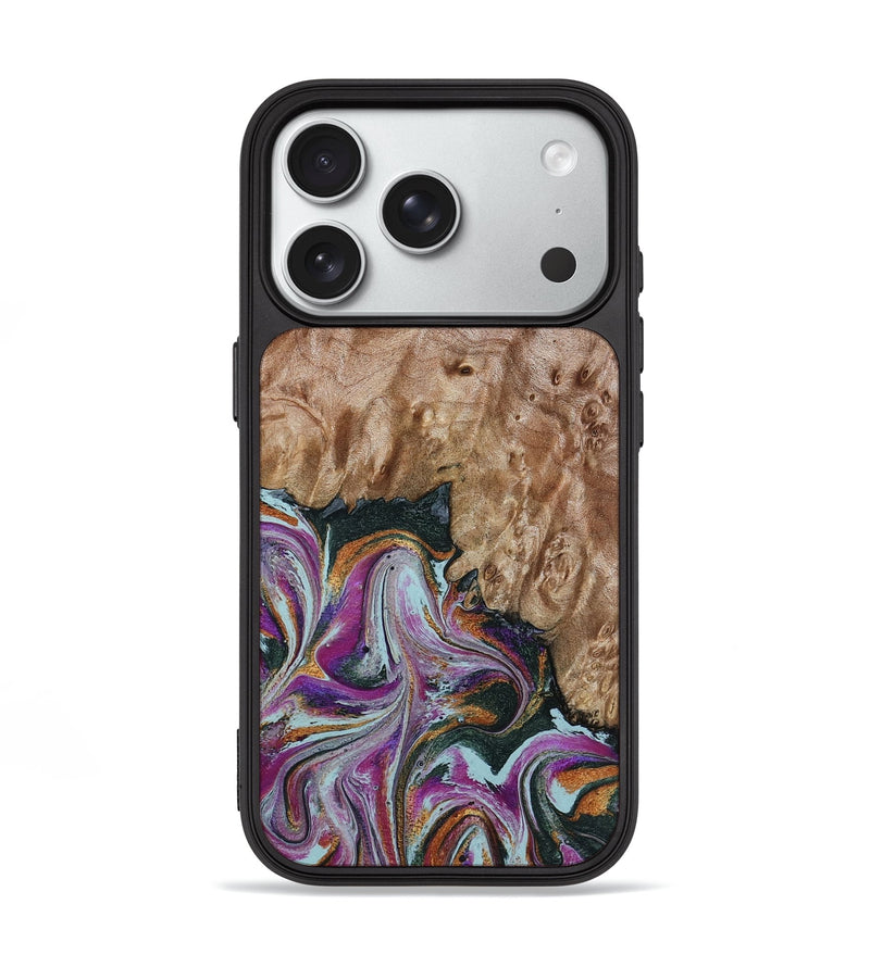 iPhone 18 Pro Wood Phone Case - Britney (Green, 815222)