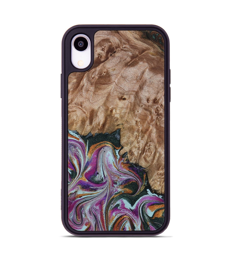 iPhone Xr Wood Phone Case - Britney (Green, 815222)