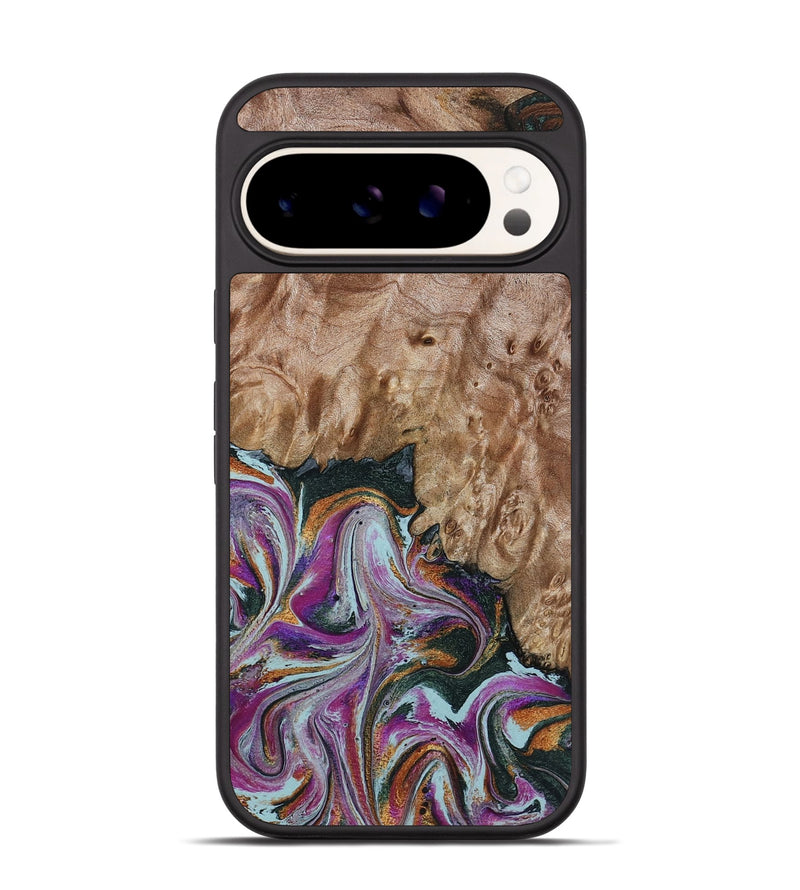Pixel 9 Wood Phone Case - Britney (Green, 815222)