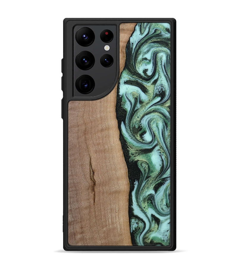 Galaxy S22 Ultra Wood Phone Case - London (Green, 815224)