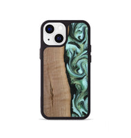 iPhone 13 mini Wood Phone Case - London (Green, 815224)