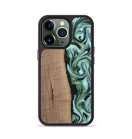 iPhone 13 Pro Wood Phone Case - London (Green, 815224)