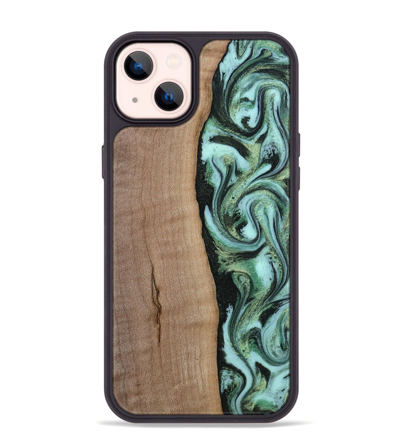 iPhone 14 Plus Wood Phone Case - London (Green, 815224)