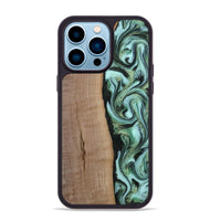iPhone 14 Pro Max Wood Phone Case - London (Green, 815224)