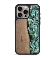 iPhone 15 Pro Max Wood Phone Case - London (Green, 815224)